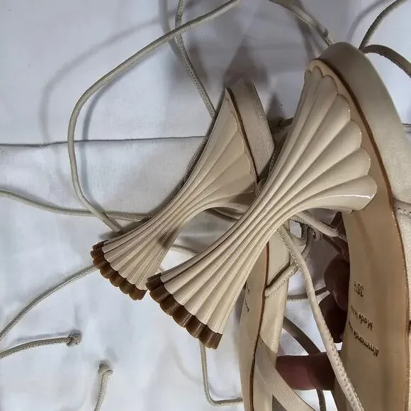 A'mmonde Atelier Anastassia 100 Ankle Tie in Ivory